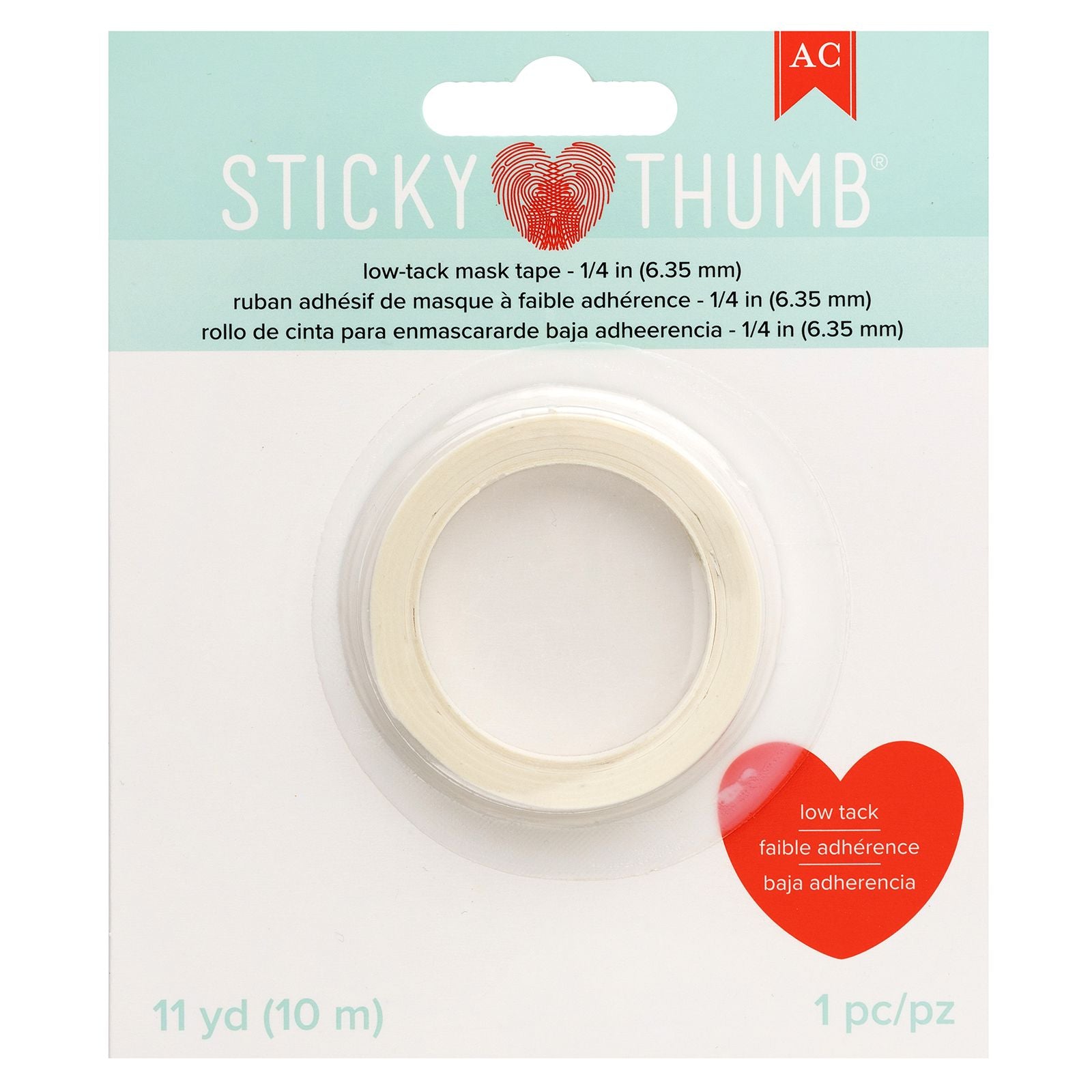 American Crafts - Sticky Thumb Collection - Adhesives - Low Tack Mask Tape  - 2 Inch x 11 Yards